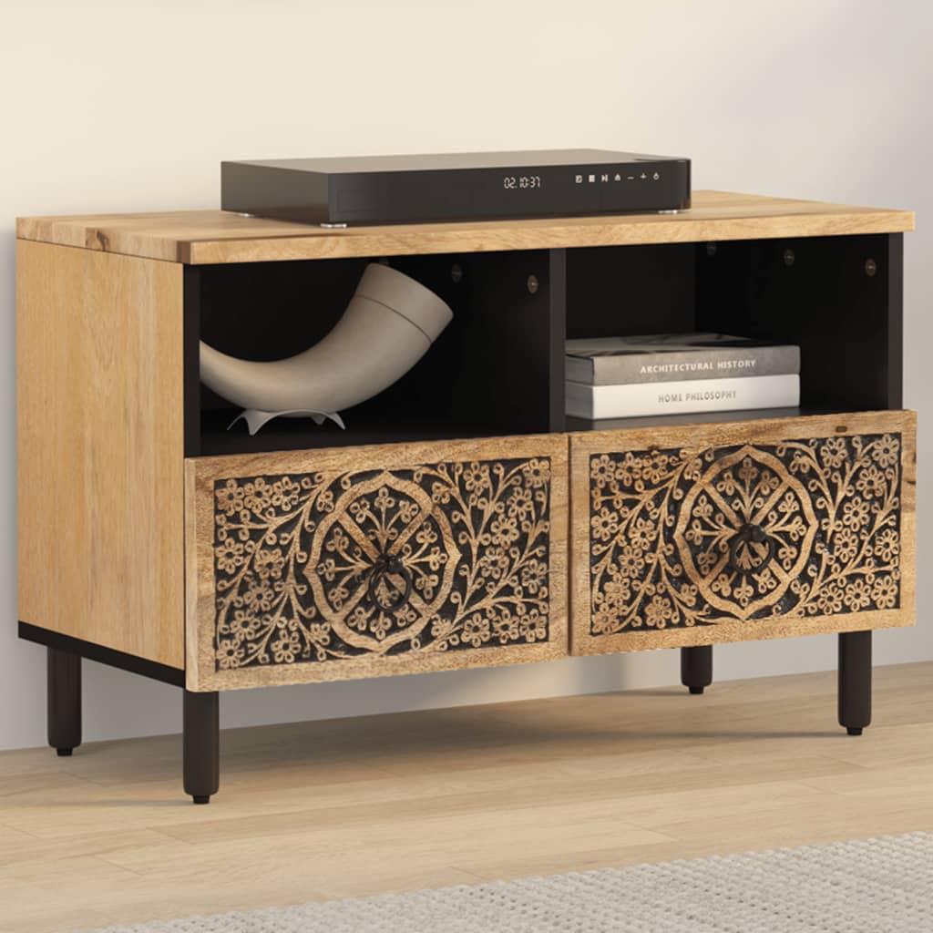 TV Cabinet 70x33x46 cm Solid Wood Mango - Merkel Designers