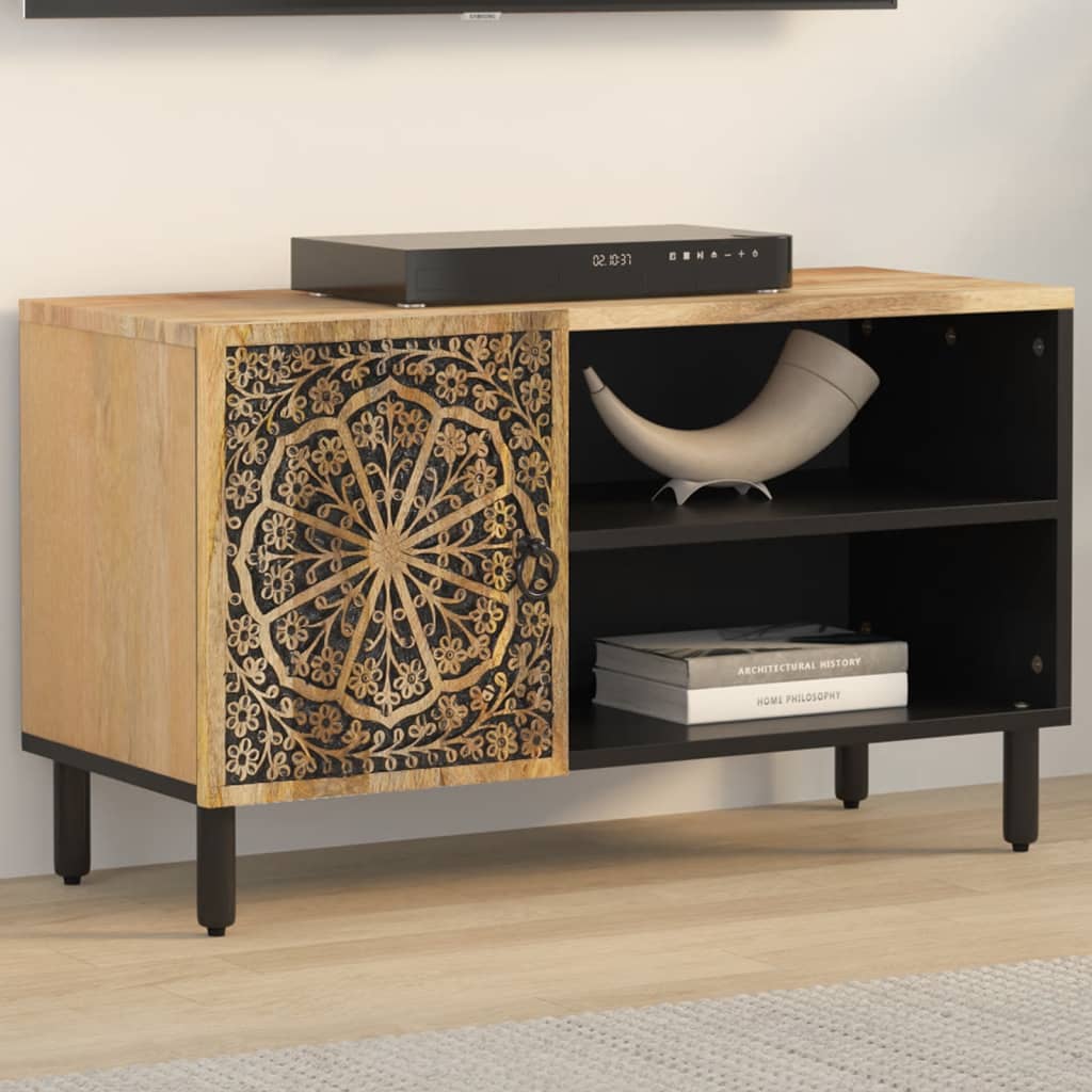TV Cabinet 80x31x46 cm Solid Wood Mango - The Home Maker