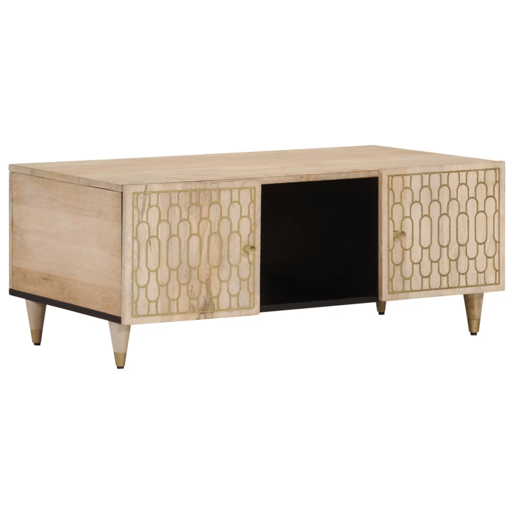 Coffee Table 100x54x40 cm Solid Wood Mango - vid-358260 - Design Hut