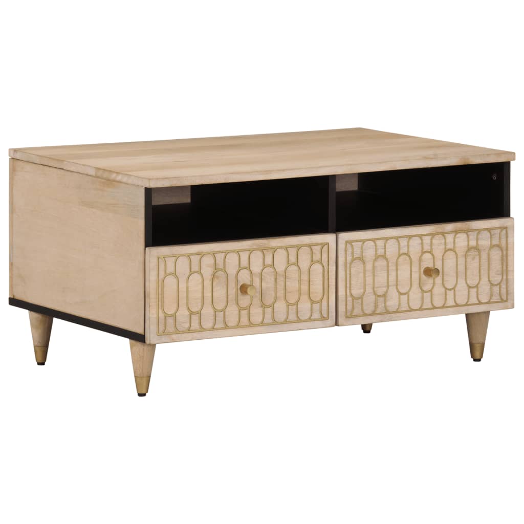 Coffee Table 80x54x40 cm Solid Wood Mango - vid-358261 - Design Hut
