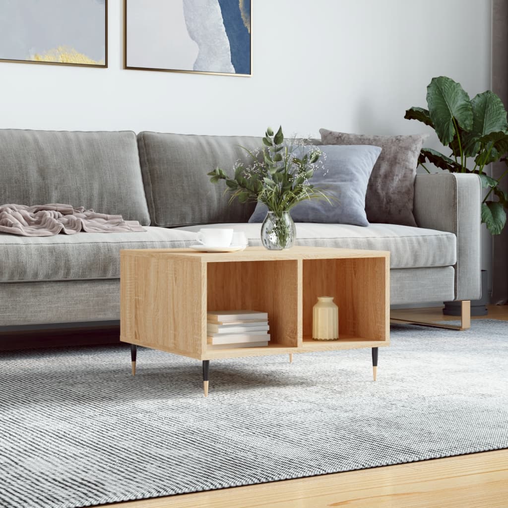 Coffee Table Sonoma Oak 60x50x36.5 cm Engineered Wood - Tyrell & Tyrell