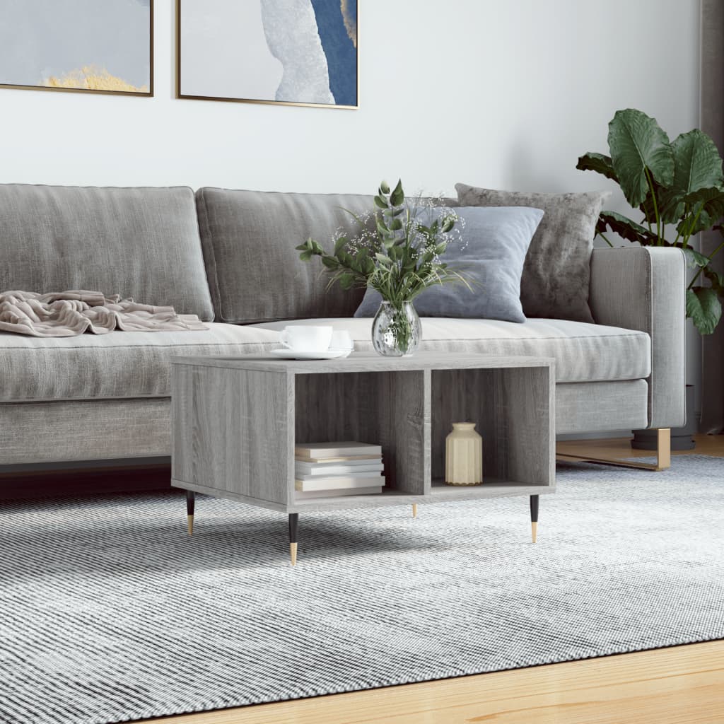 Coffee Table Grey Sonoma 60x50x36.5 cm Engineered Wood - Unbeatable Bargains