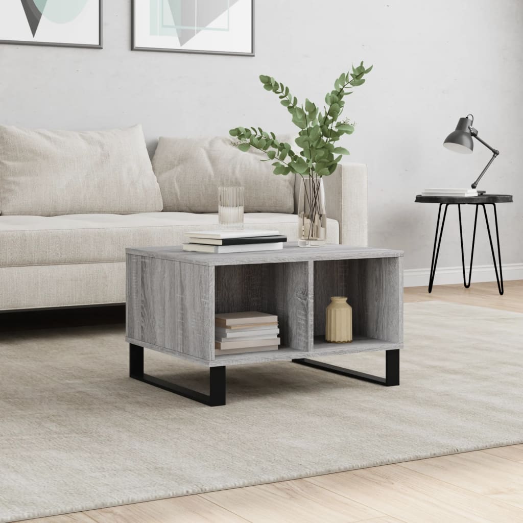 Coffee Table Grey Sonoma 60x50x36.5 cm Engineered Wood - The Home Maker