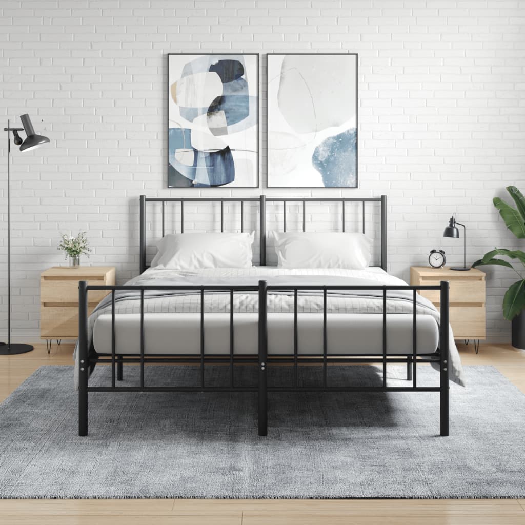 Bedside Table - PHOENIX Dex 2 Piece Nightstand Sonoma Oak 40cm - Millennium Furniture