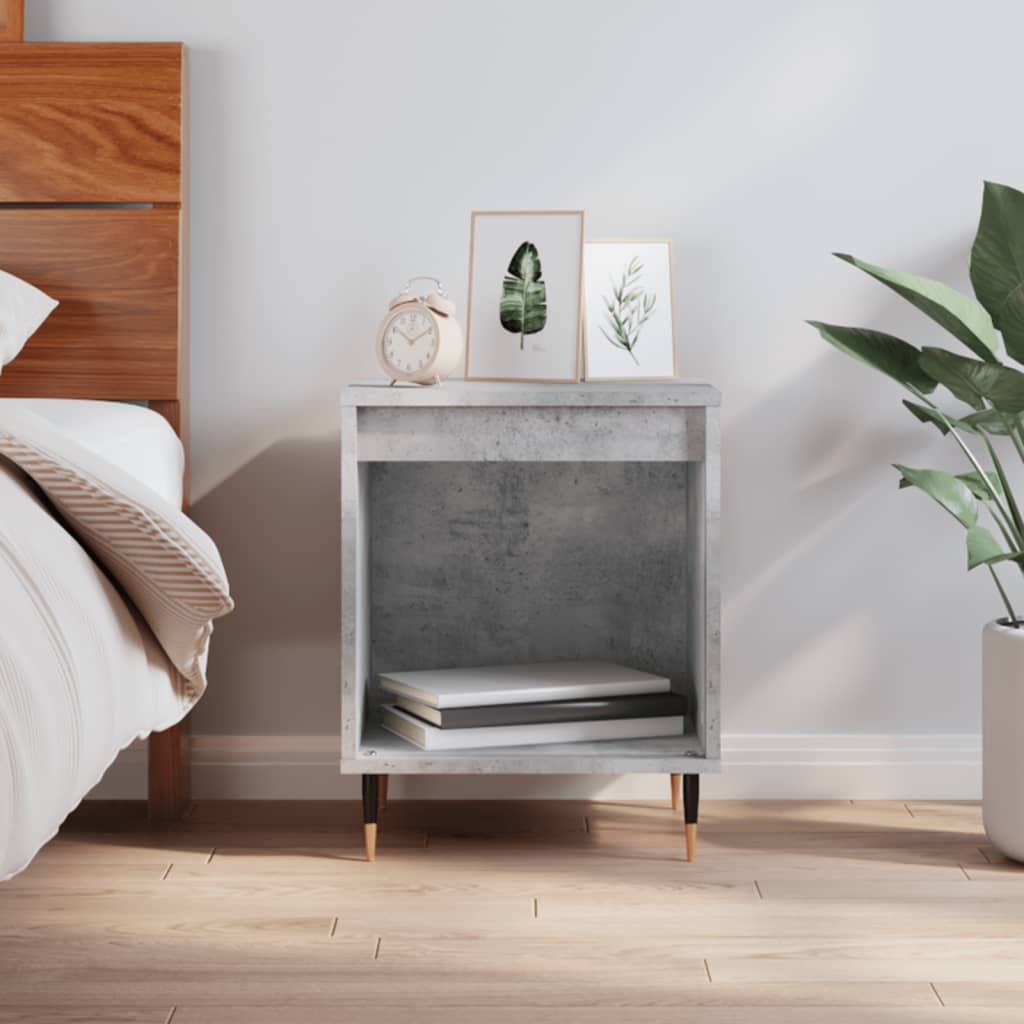 Bedside Table - PHOENIX Bea Nightstand Concrete Grey 40cm - Tyrell & Tyrell