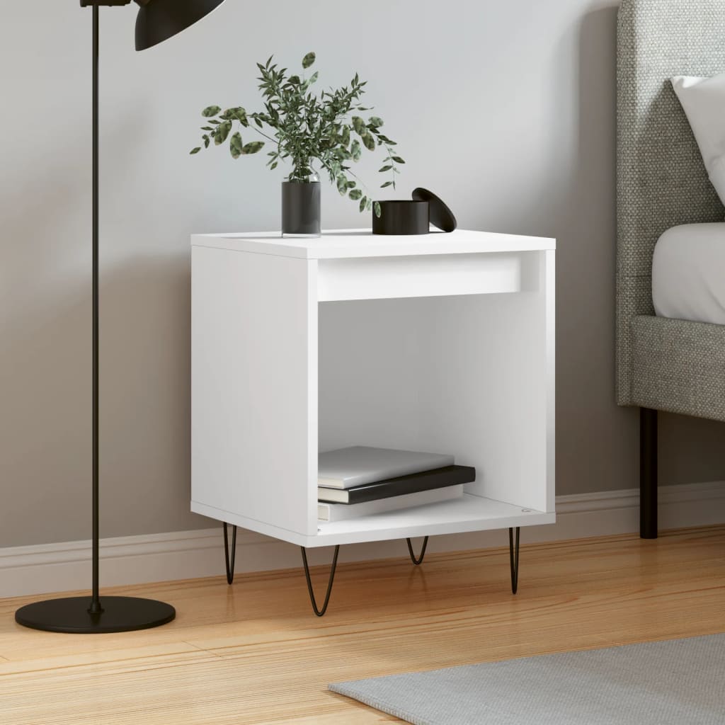 Bedside Table - PHOENIX Sam Nightstand White 40cm - Unbeatable Bargains