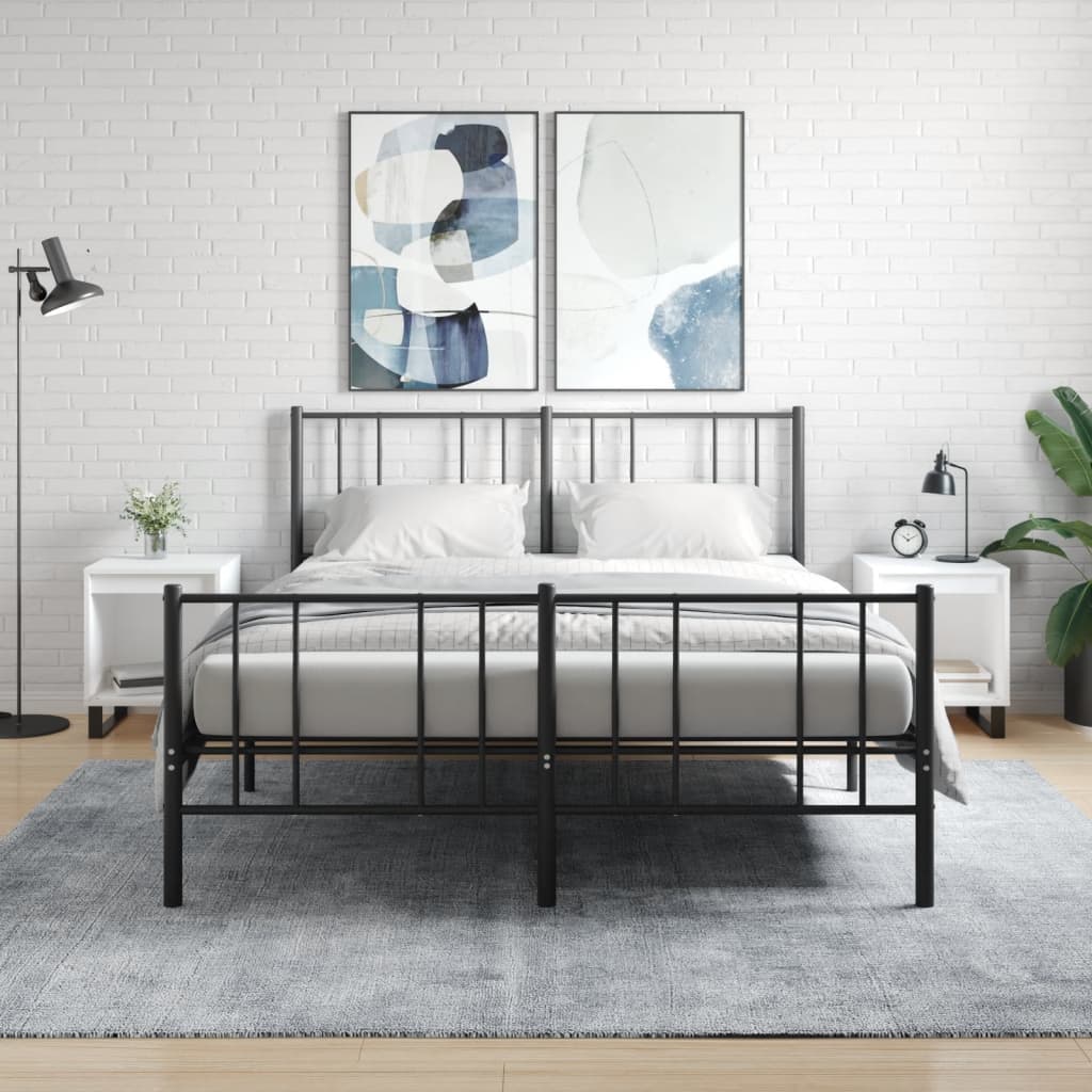 Bedside Table - PHOENIX Gabe 2 Piece Nightstand White 40cm - Design Hut