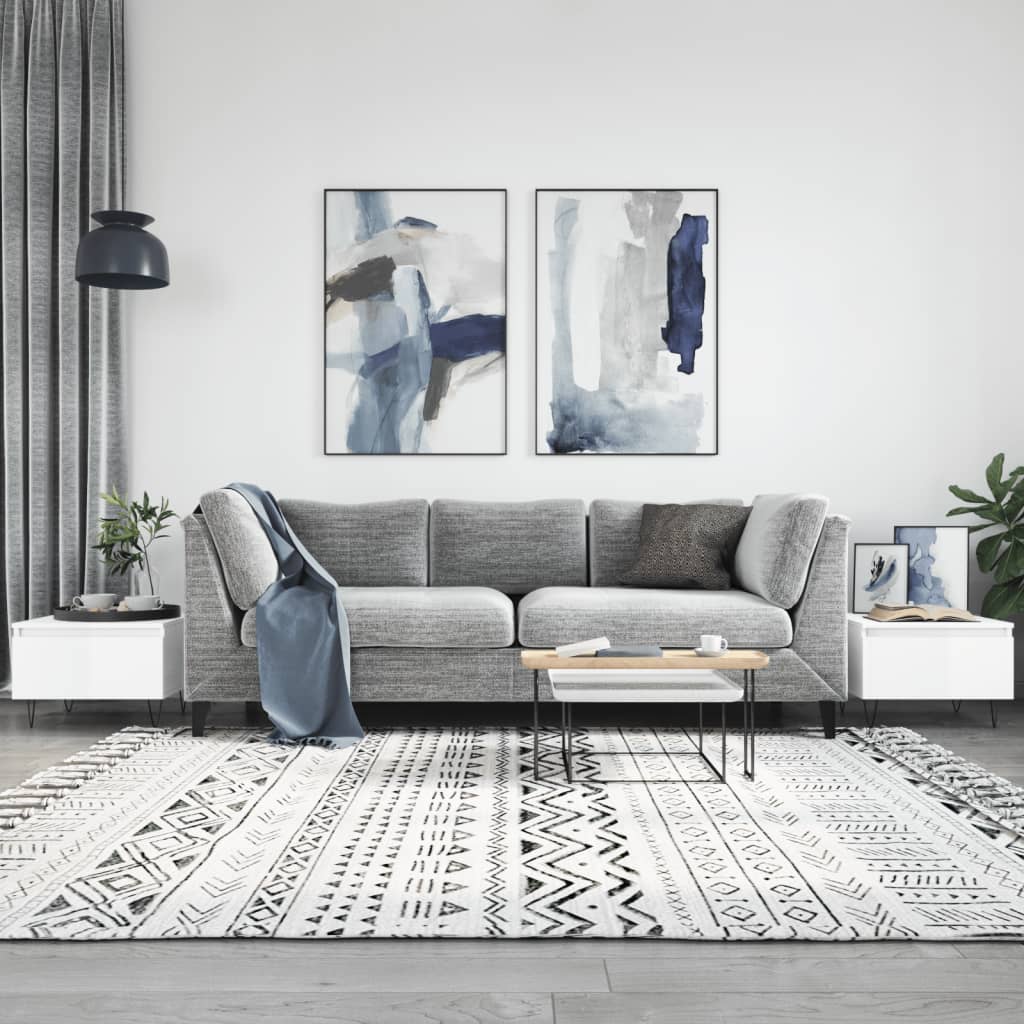 Coffee Tables 2 pcs High Gloss White 50x46x35 cm Engineered Wood - Merkel Designers