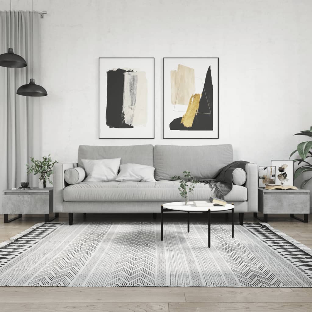 Coffee Tables 2 pcs Concrete Grey 50x46x35 cm Engineered Wood - Brittle & Co