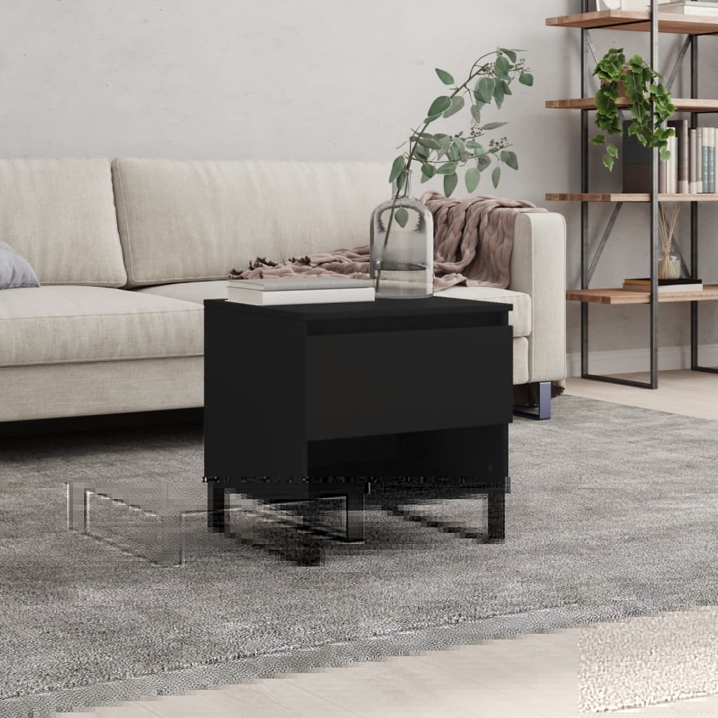 Coffee Table Black 50x46x50 cm Engineered Wood - Casper Homes
