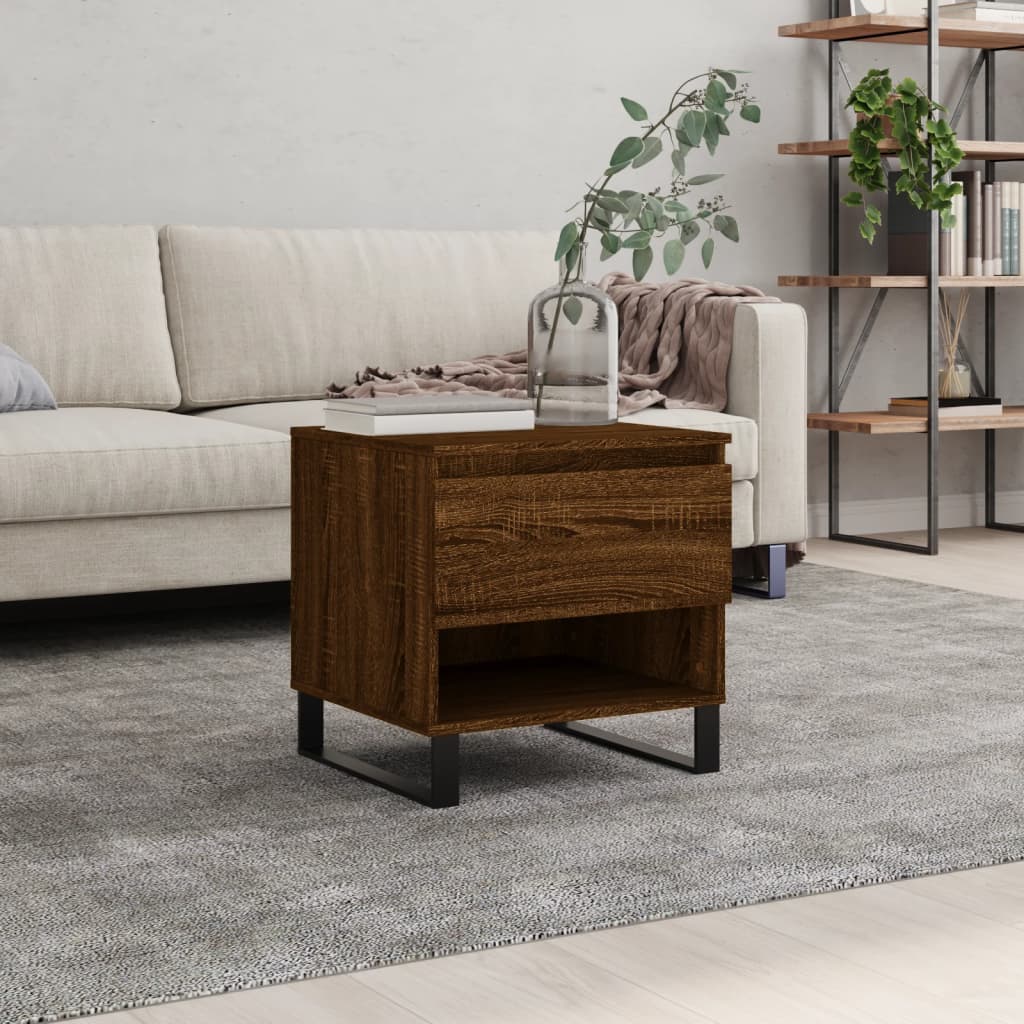 Coffee Table Brown Oak 50x46x50 cm Engineered Wood - Direct Imports
