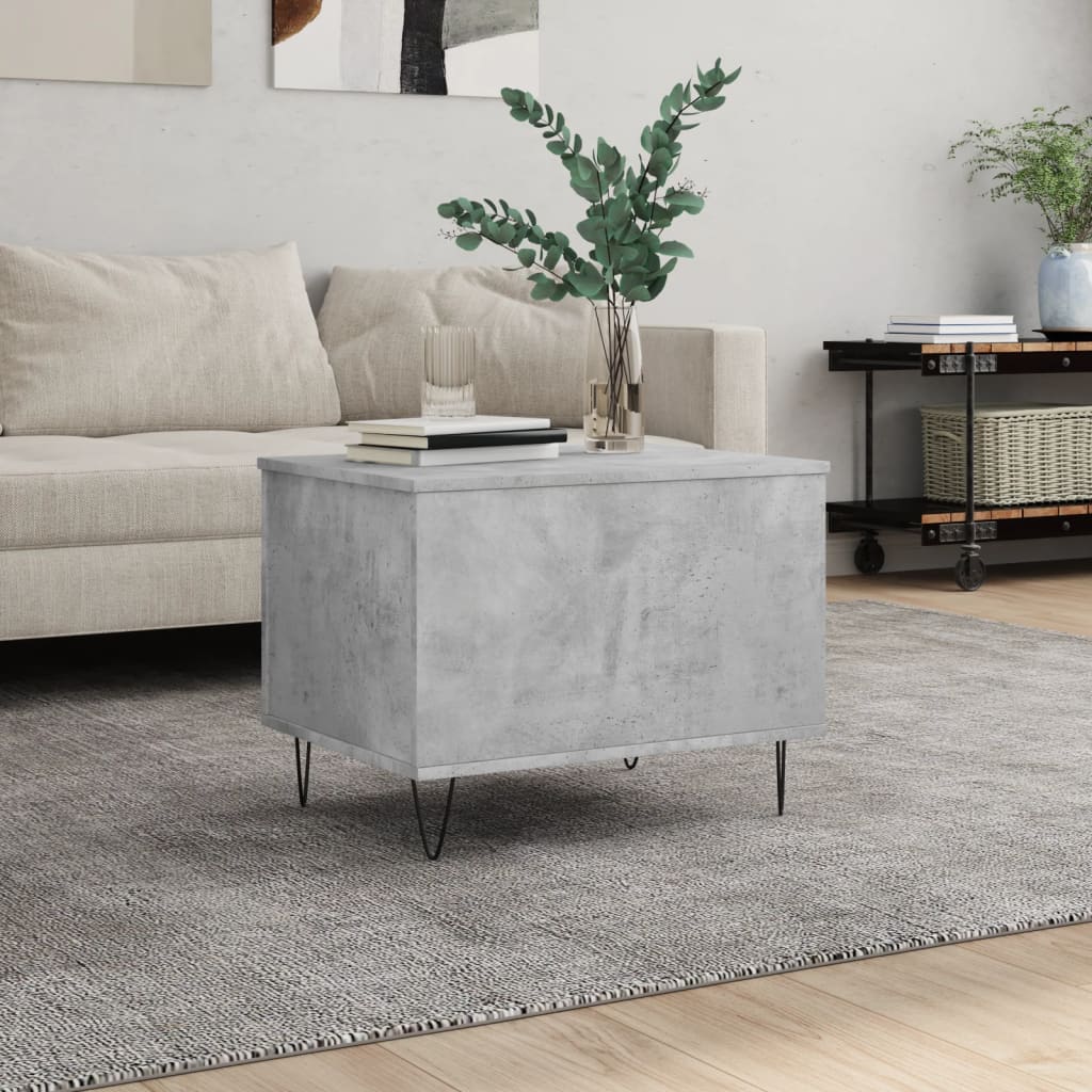 Coffee Table Concrete Grey 60x44.5x45 cm Engineered Wood - All Things Good