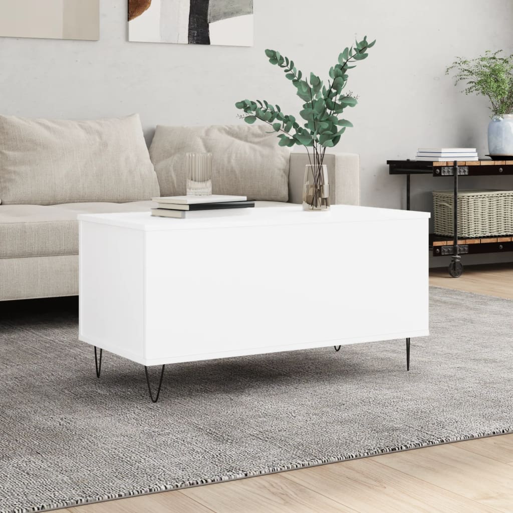Coffee Table White 90x44.5x45 cm Engineered Wood - Casper Homes