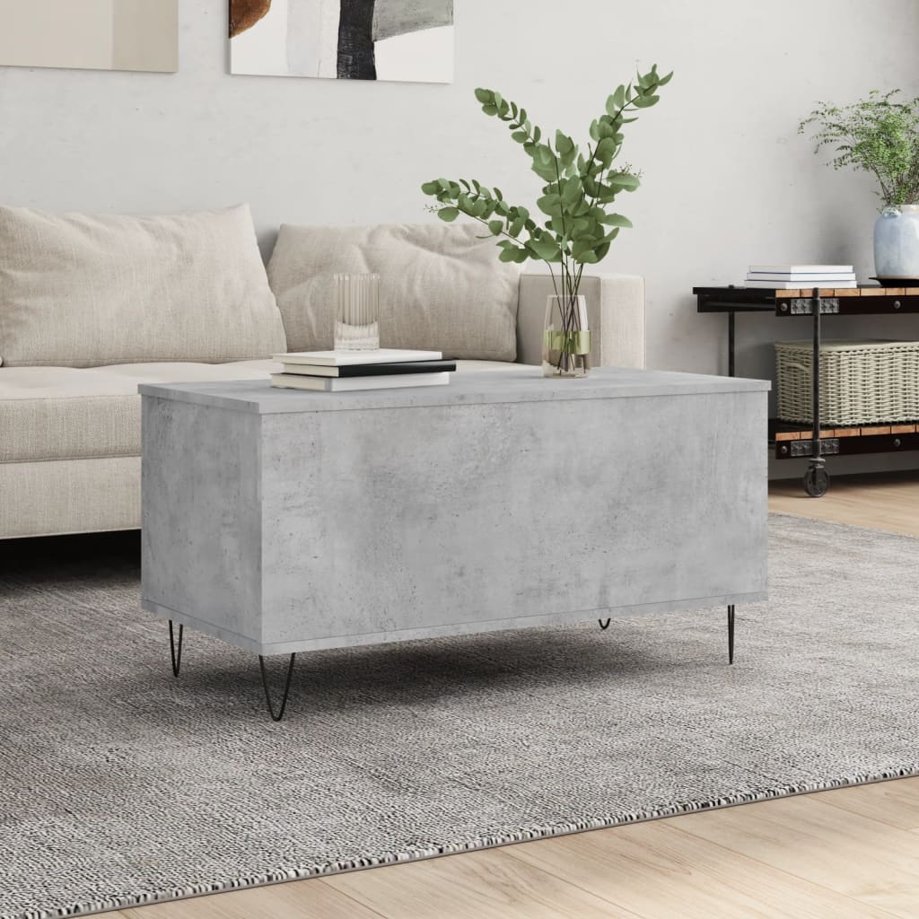 Coffee Table Concrete Grey 90x44.5x45 cm Engineered Wood - Merlin Deals