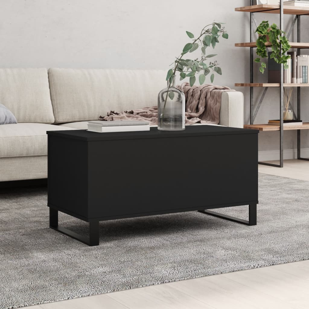 Coffee Table Black 90x44.5x45 cm Engineered Wood - Sid & Sam