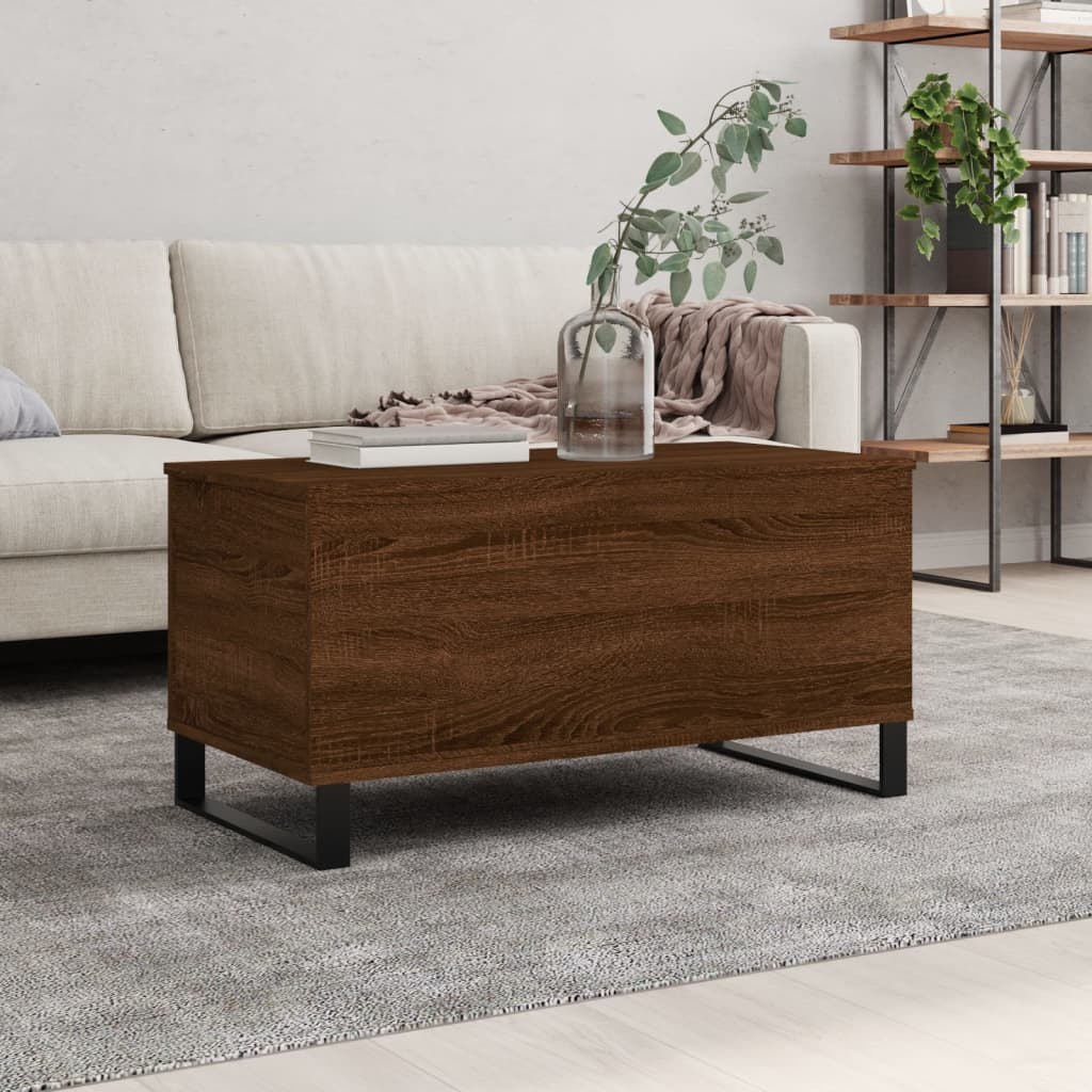Coffee Table Brown Oak 90x44.5x45 cm Engineered Wood - Casper Homes