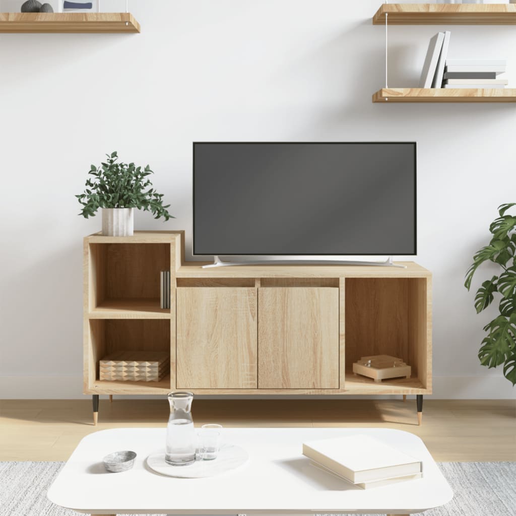 TV Cabinet Sonoma Oak 100x35x55 cm Engineered Wood - Millennium Furniture