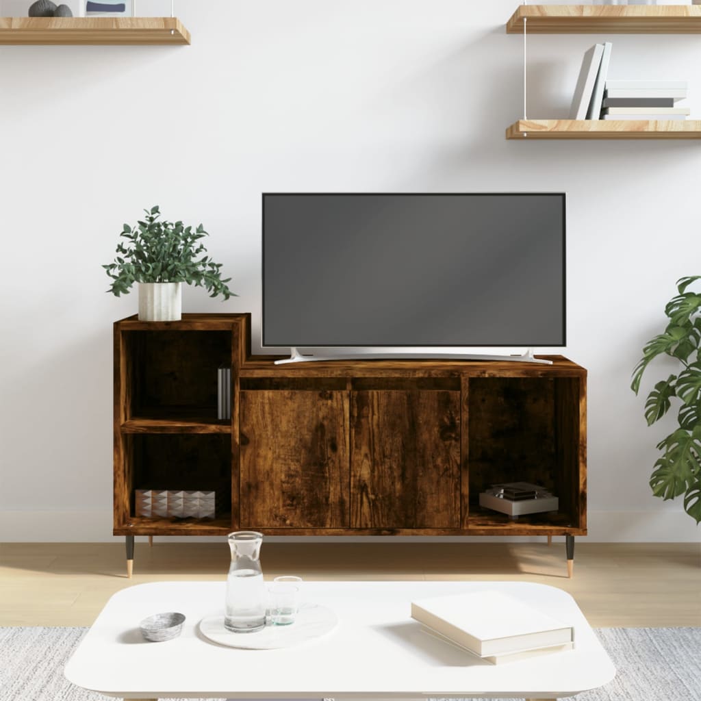 TV Cabinet Smoked Oak 100x35x55 cm Engineered Wood - Tyrell & Tyrell