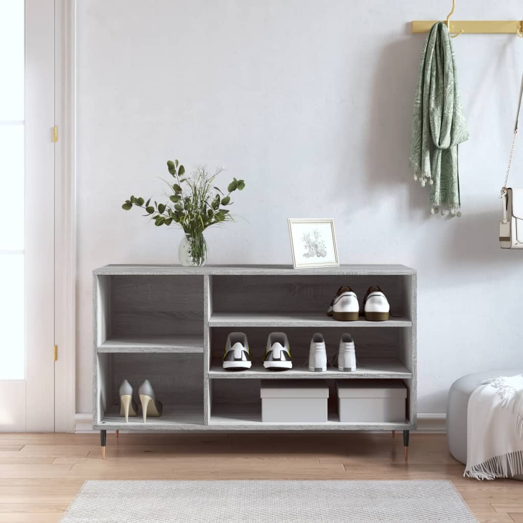 Shoe Cabinet Grey Sonoma 102x36x60 cm Engineered Wood - R and M Furniture