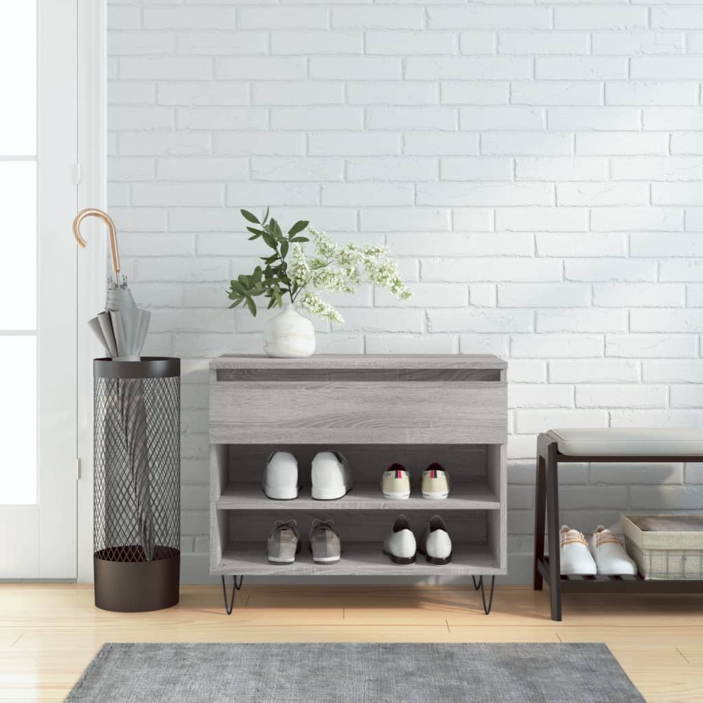 Shoe Cabinet Grey Sonoma 70x36x60 cm Engineered Wood - Sid & Sam