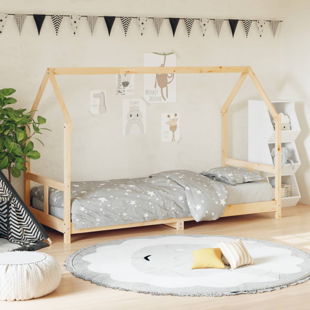 Kids Bed Frame 80x200 cm Solid Wood Pine - Sid & Sam