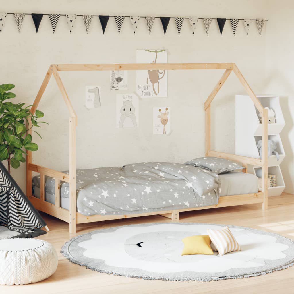 Kids Bed Frame 90x190 cm Solid Wood Pine - All Things Good