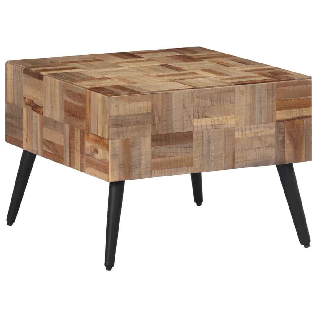 Coffee Table Grey 55x55x40 cm Solid Reclaimed Teak - Brittle & Co