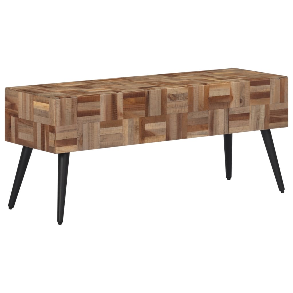Bench 110x35x45 cm Solid Reclaimed Teak - The Home Maker