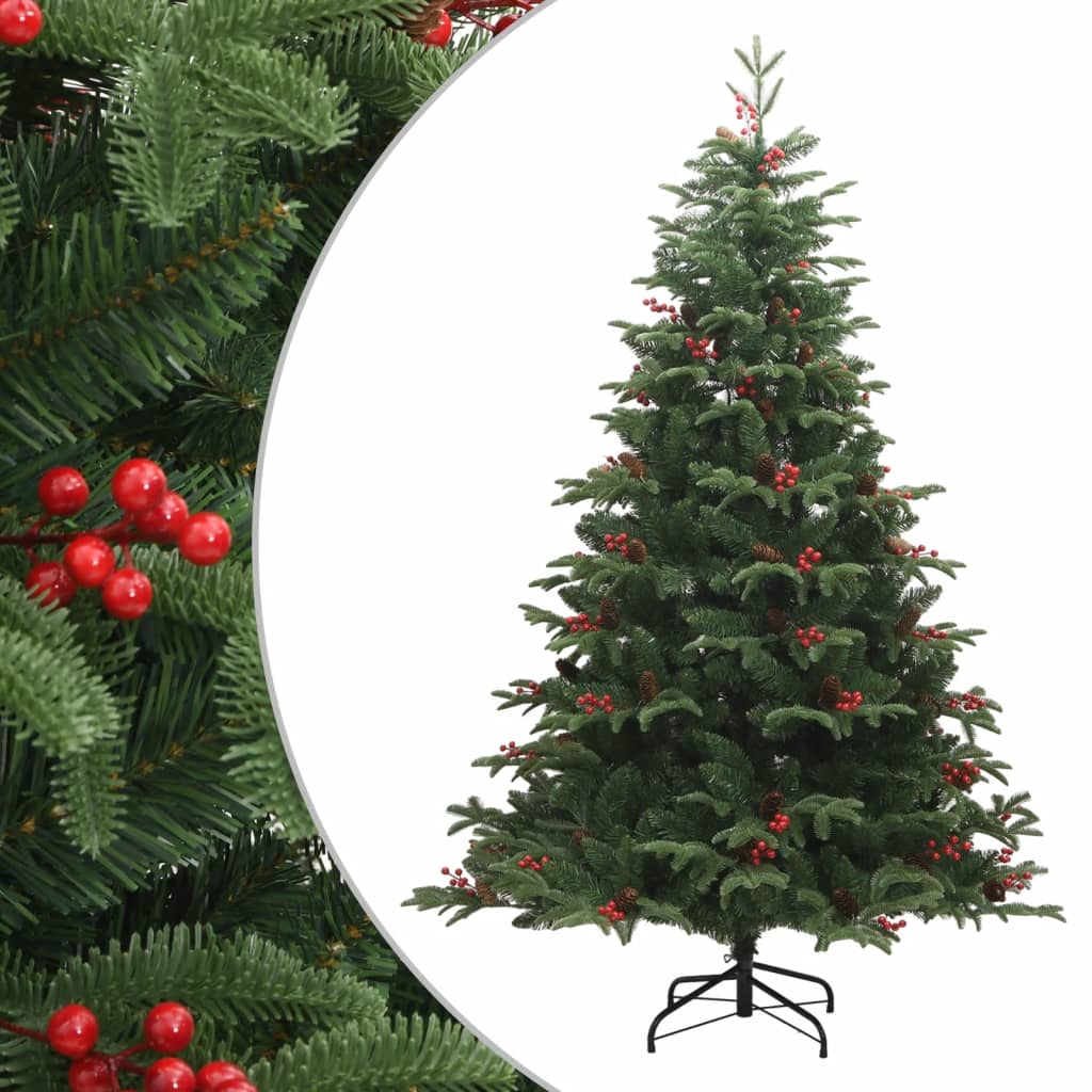 Fluer 240cm Hinged Christmas Tree with Cones - Direct Imports