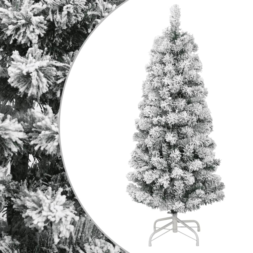 Fluer 120cm Flocked Snow Tree Hinged Model - Direct Imports