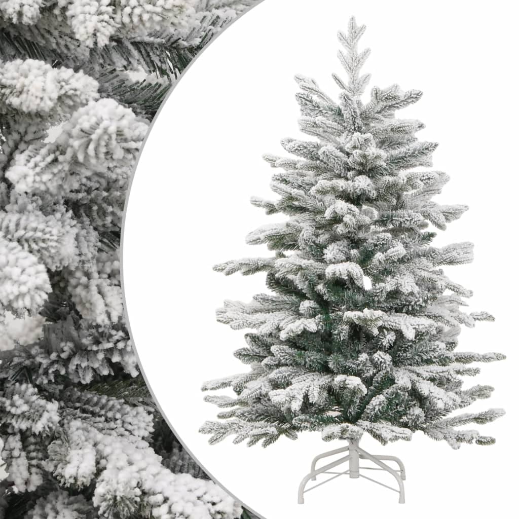 Artificial Hinged Christmas Tree with Flocked Snow 120 cm - Decor Base
