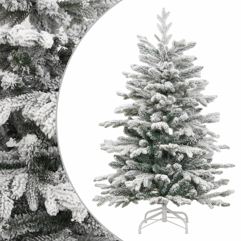 Fluer Hinged Flocked Snow Tree 180cm Model - Direct Imports
