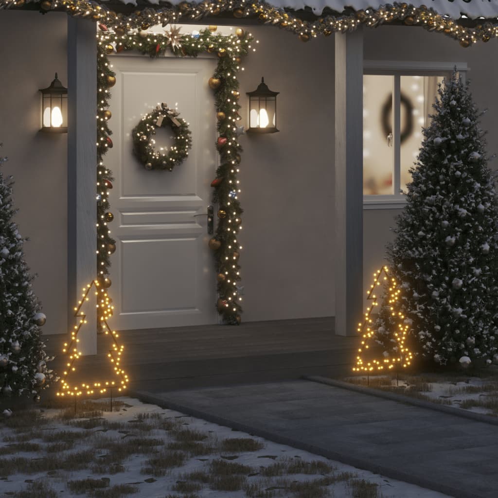 Faune Christmas Light Decoration Spikes Tree 80 LEDs 60cm - Direct Imports