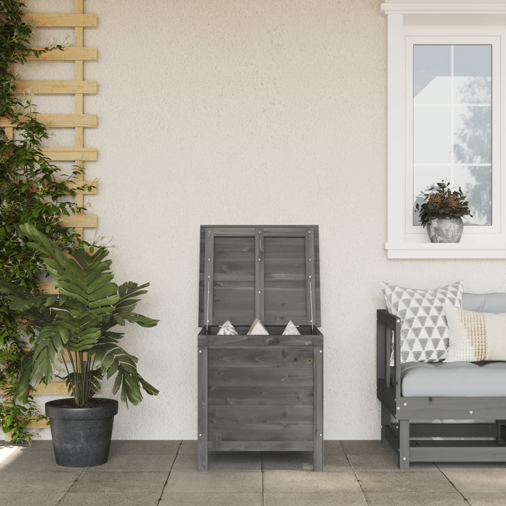 Garden Storage Box Anthracite 50x49x56.5 cm Solid Wood Fir - Style and Chic