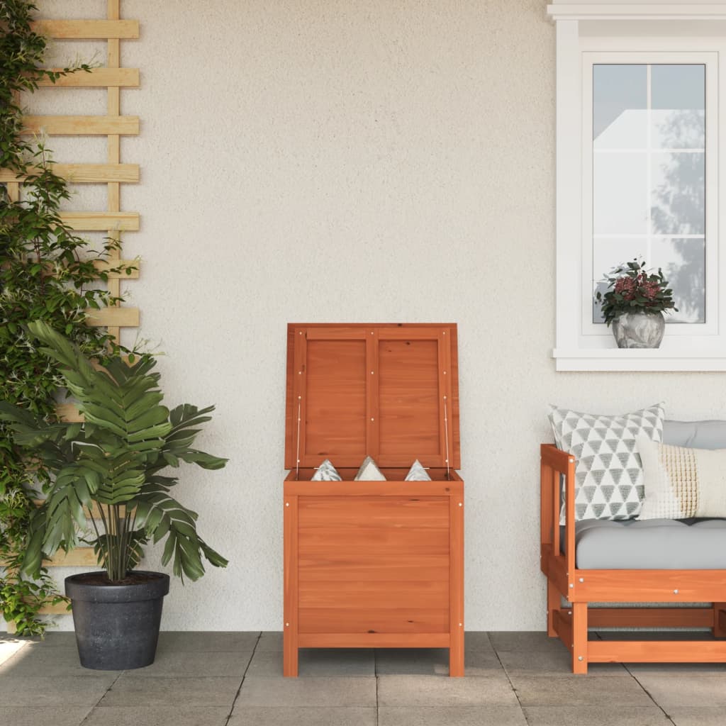 Garden Storage Box Brown 50x49x56.5 cm Solid Wood Fir - All Things Good