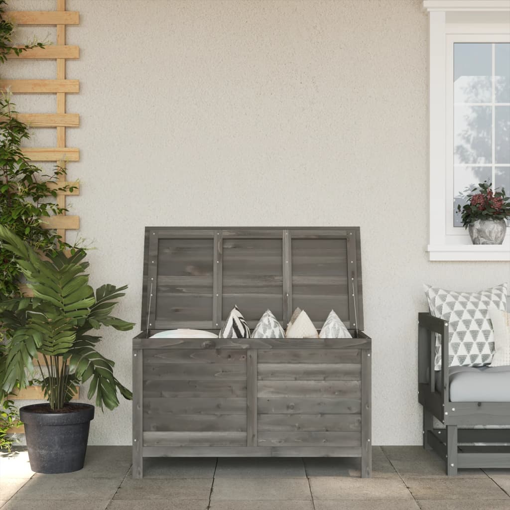 Garden Storage Box Anthracite 99x49.5x58.5 cm Solid Wood Fir - Merkel Designers
