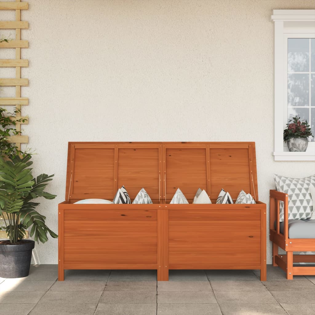 Garden Storage Box Brown 150x50x56.5 cm Solid Wood Fir - Style and Chic