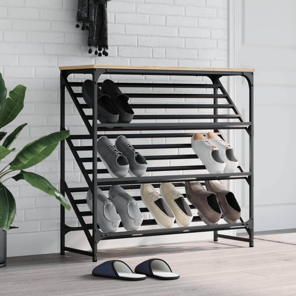 Shoe Rack Sonoma Oak 90x30x85 cm Engineered Wood - Casper Homes
