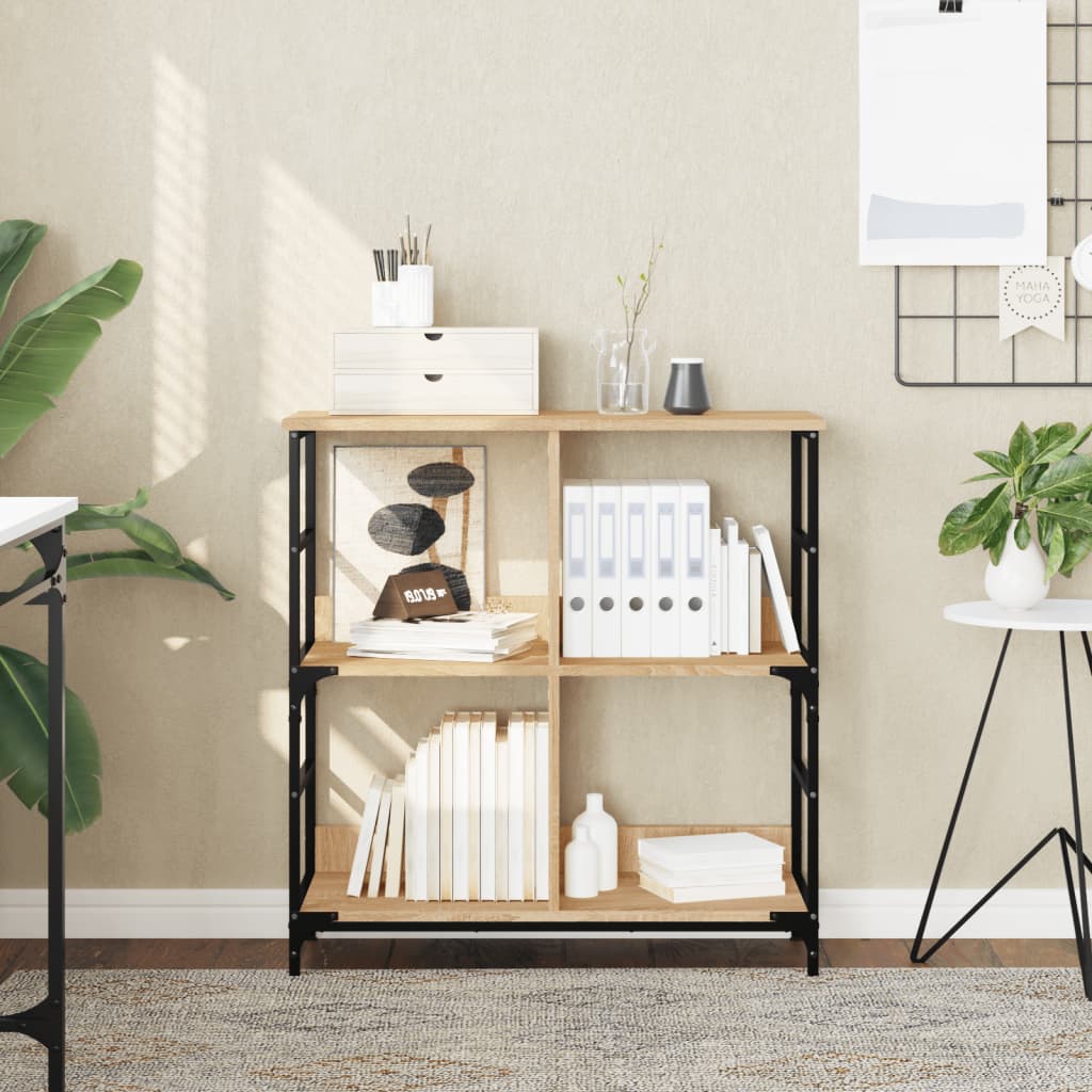 Bookshelf Sonoma Oak 78.5x33x82 cm Engineered Wood - Decor Base