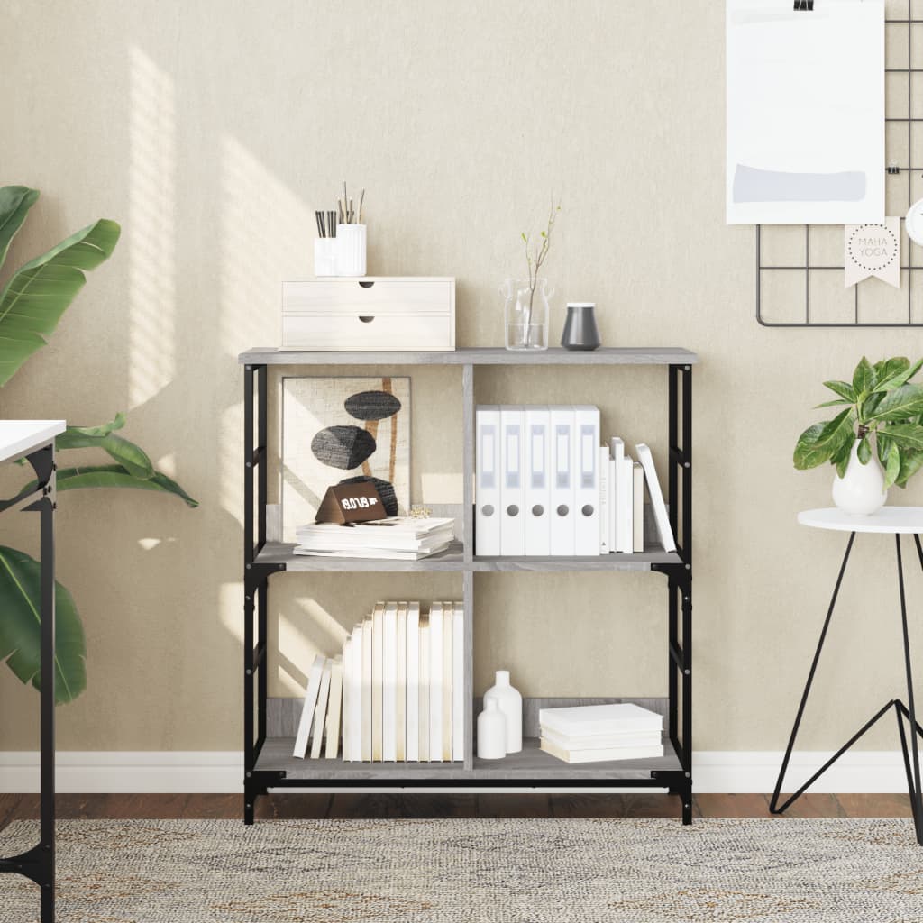 Bookshelf Grey Sonoma 78.5x33x82 cm Engineered Wood - Tyrell & Tyrell