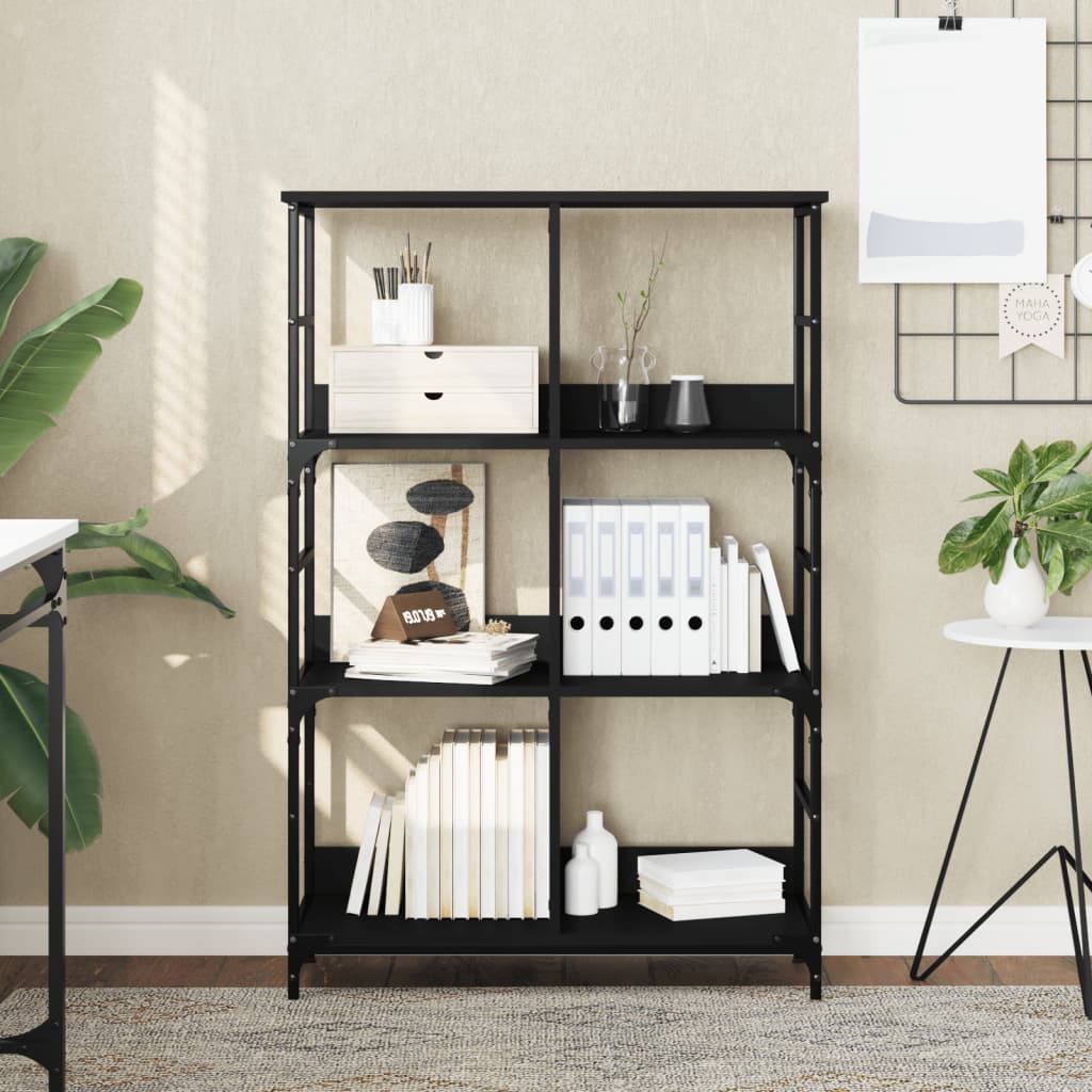 Bookshelf Black 78.5x33x117.5 cm Engineered Wood - Style and Chic