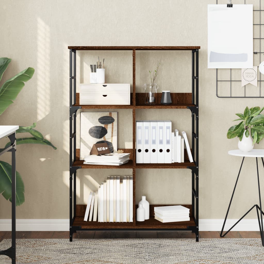 Bookshelf Brown Oak 78.5x33x117.5 cm Engineered Wood - Tyrell & Tyrell