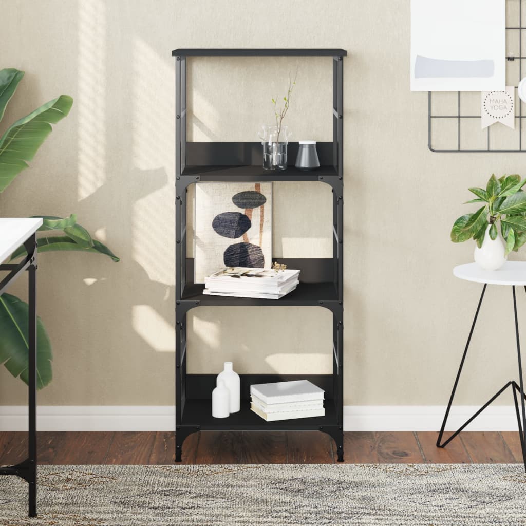 Bookshelf Black 50x33x117.5 cm Engineered Wood - R and M Furniture
