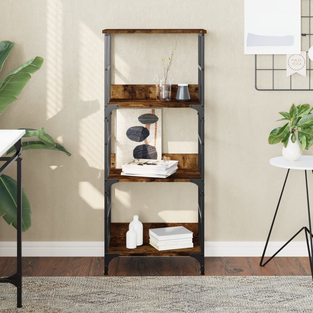 Bookshelf Smoked Oak 50x33x117.5 cm Engineered Wood - Sid & Sam