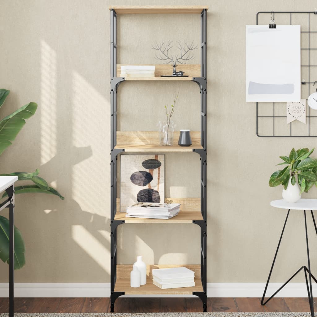 Bookshelf Sonoma Oak 50x33x153 cm Engineered Wood - Millennium Furniture