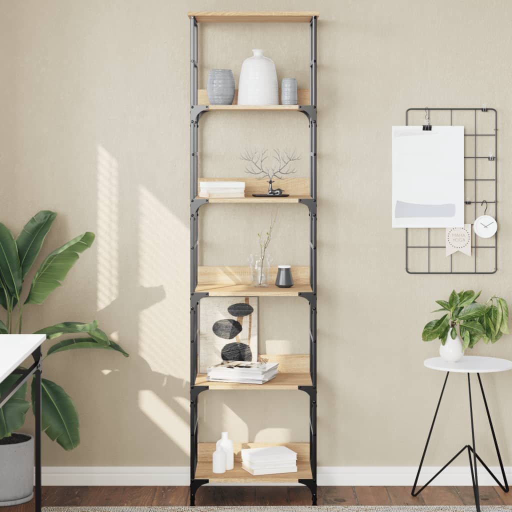Bookshelf Sonoma Oak 50x33x188.5 cm Engineered Wood - Millennium Furniture