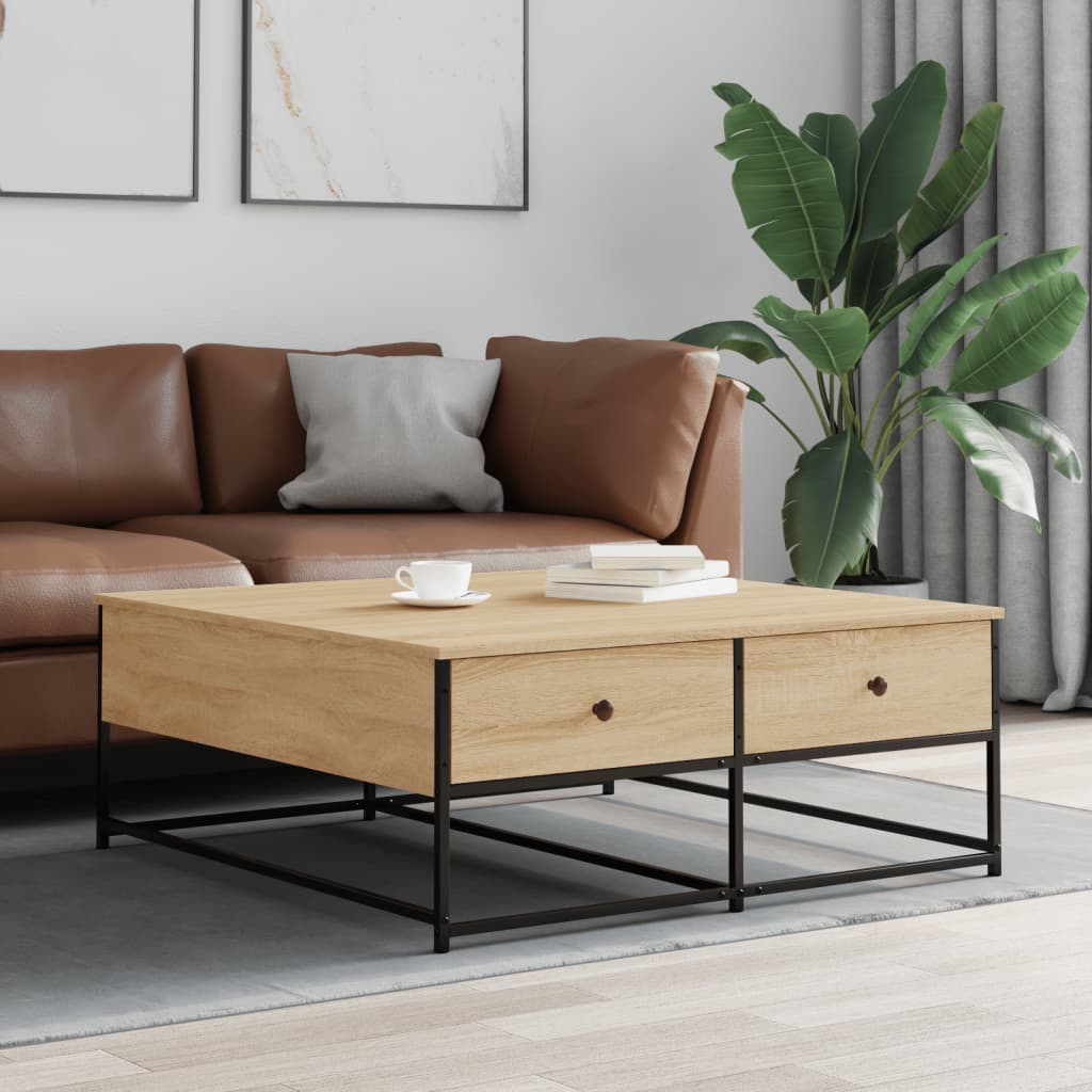 Coffee Table Sonoma Oak 100x99x40 cm Engineered Wood - All Things Good