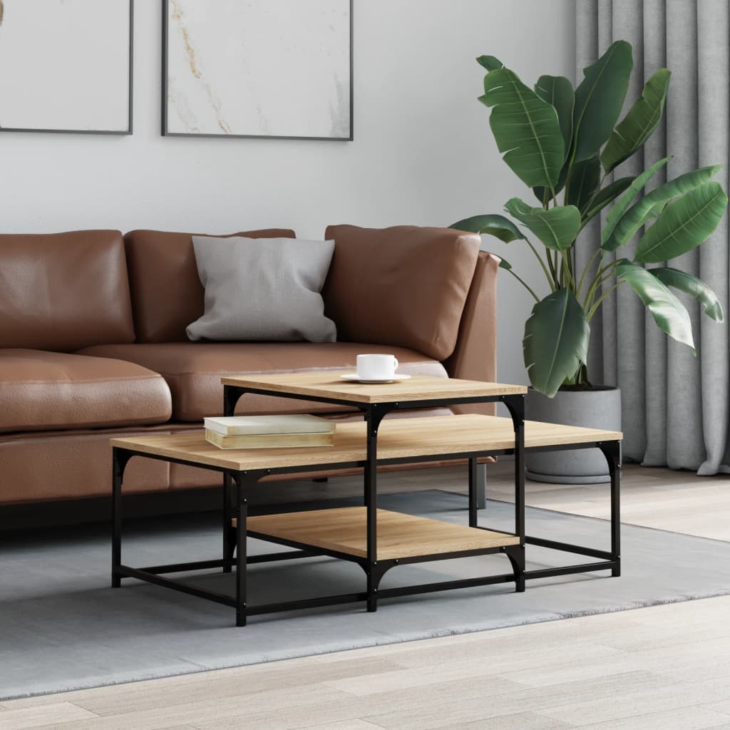 Coffee Table Sonoma Oak 102x60x45 cm Engineered Wood - Sid & Sam