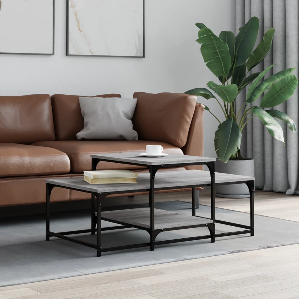 Coffee Table Grey Sonoma 102x60x45 cm Engineered Wood - Sid & Sam
