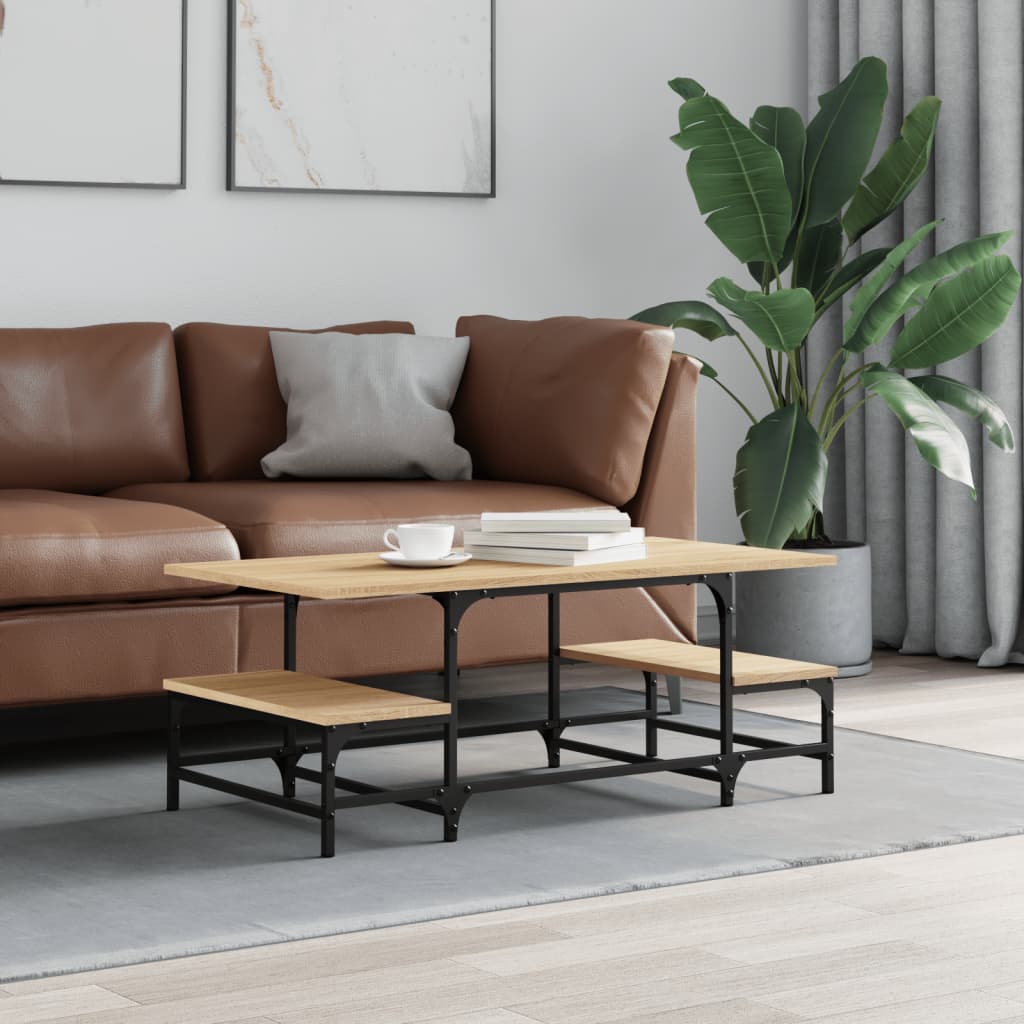 Coffee Table Sonoma Oak 100x50.5x40 cm Engineered Wood - The Home Maker